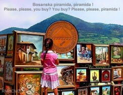 Image of Bosnian Pyramid in Visoko with girl photograph taken and created by Colette Dowell