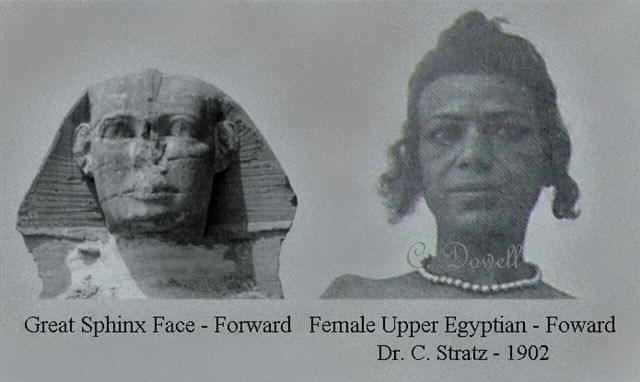 Image of Sphinx face with Upper Egyptian Female Face